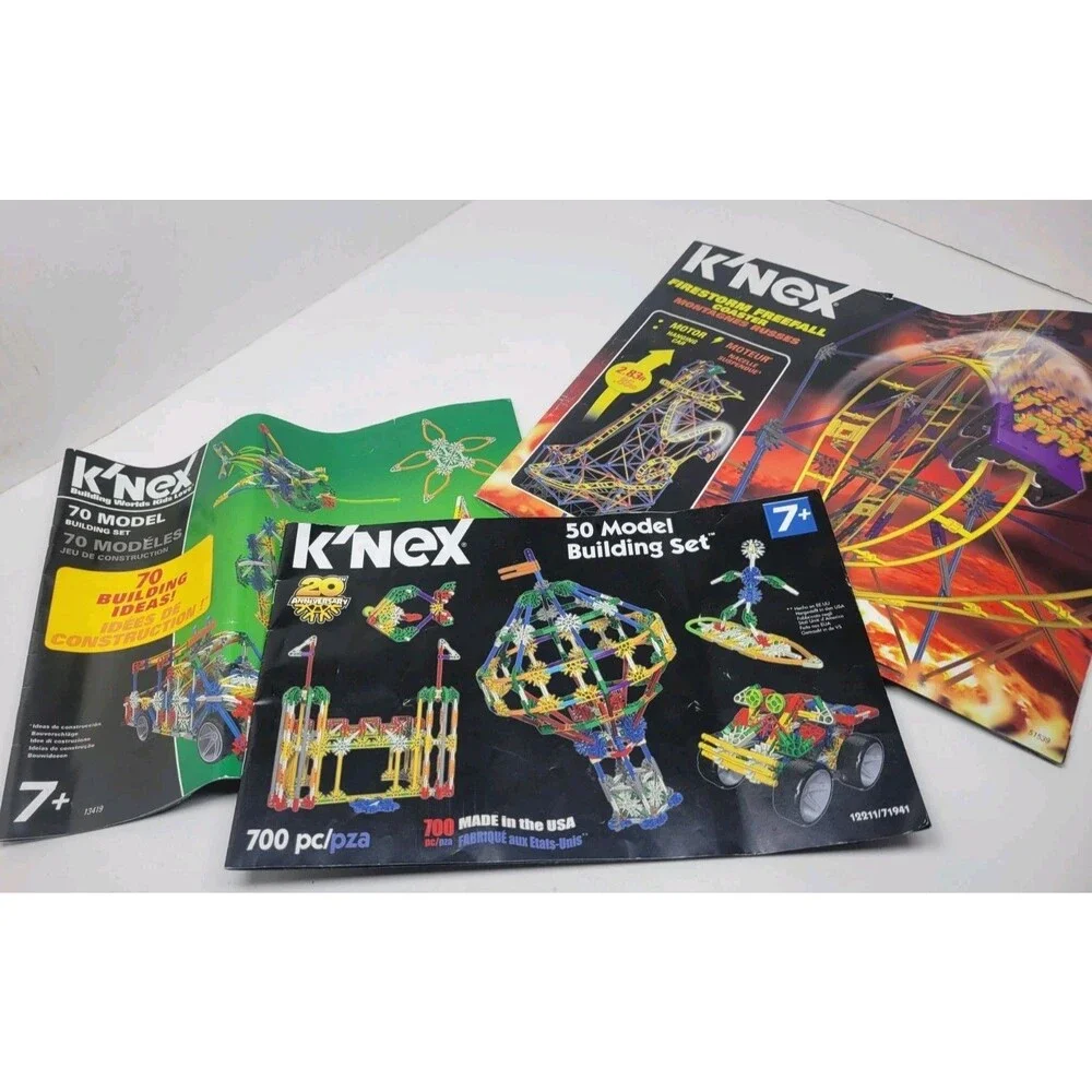 K'nex Building Pieces and Parts Wheels Corners Rods Spokes 8 lb bulk lot BOOKS